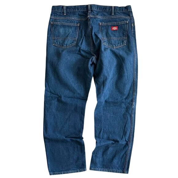 Dickies Dark Wash Baggy Heavyweight Denim Work Jeans 38x29 - Picture 1 of 6